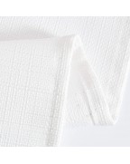 White linen textured curtains